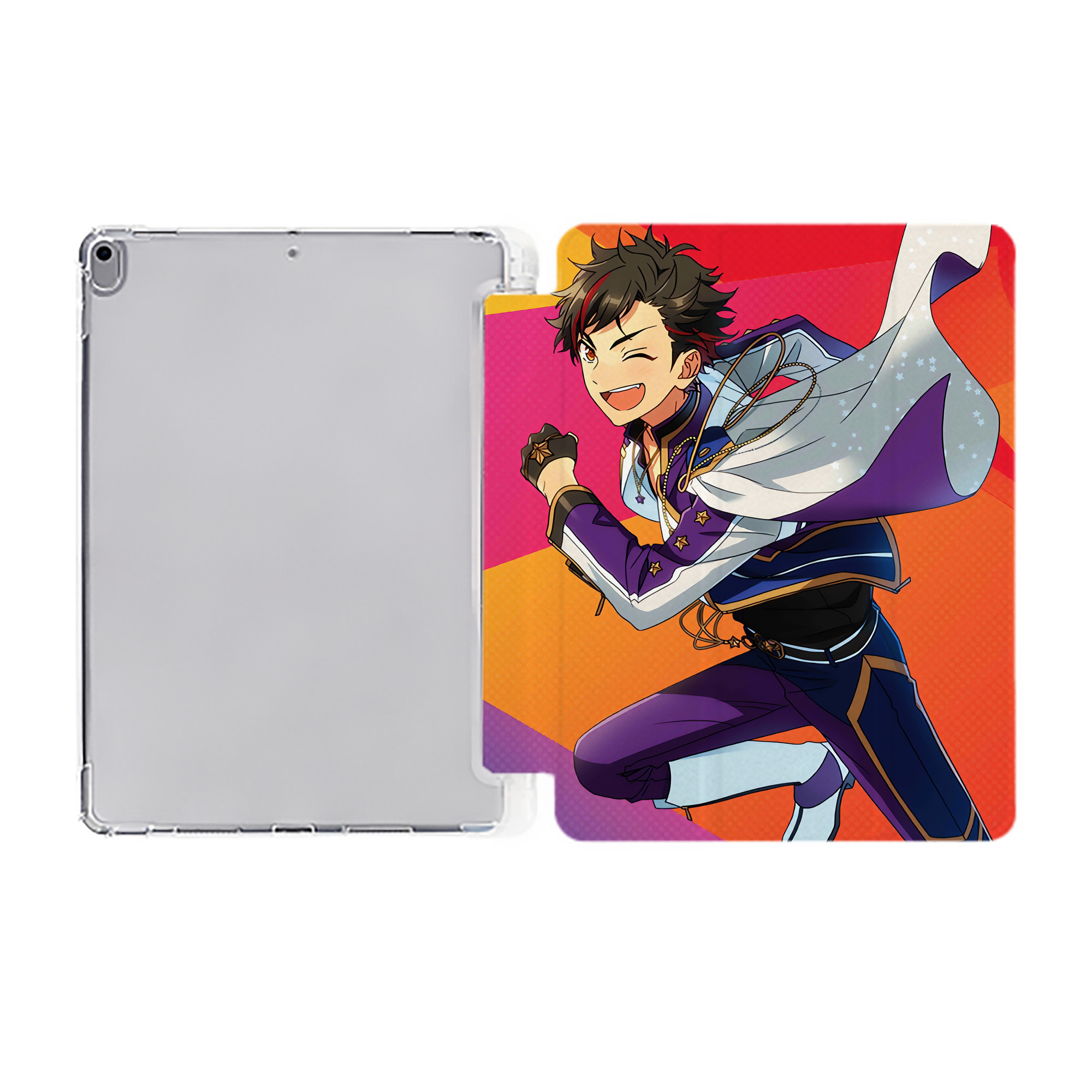 （画像用） あんさんぶるスターズ! Ensemble Stars IPad ケース ペン収納付き 三つ折りスタンド PUレザー×シリコン 対応機種9.5/10.5/10.9インチ